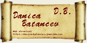 Danica Batančev vizit kartica